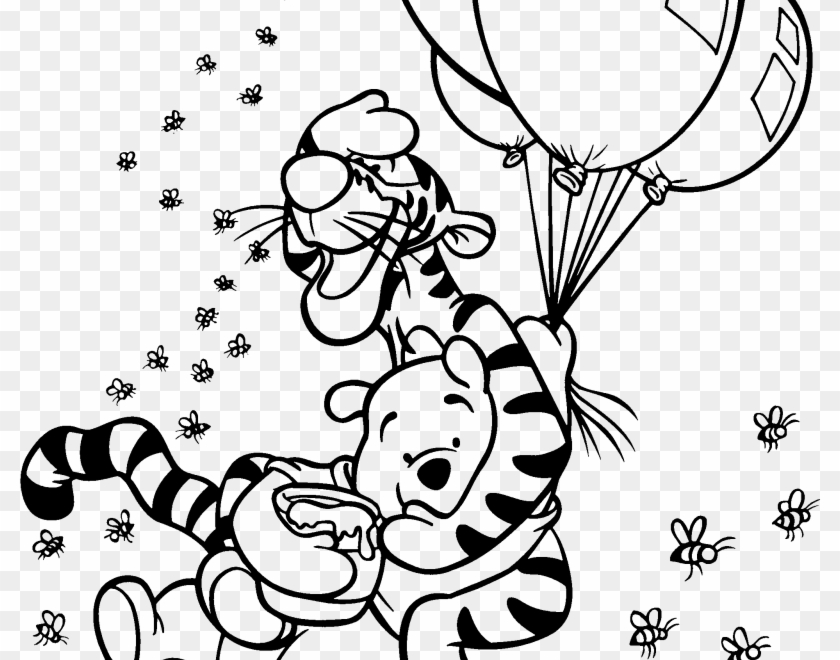 Baby Winnie The Pooh And Friends Coloring Pages Az Winnie The Pooh And Tigger Balloons Clipart 3717320 PikPng