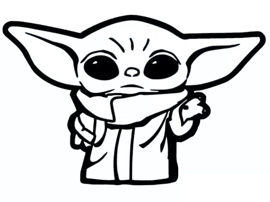 Baby Yoda Vinyl Decal Car Window Sticker Star Wars EBay