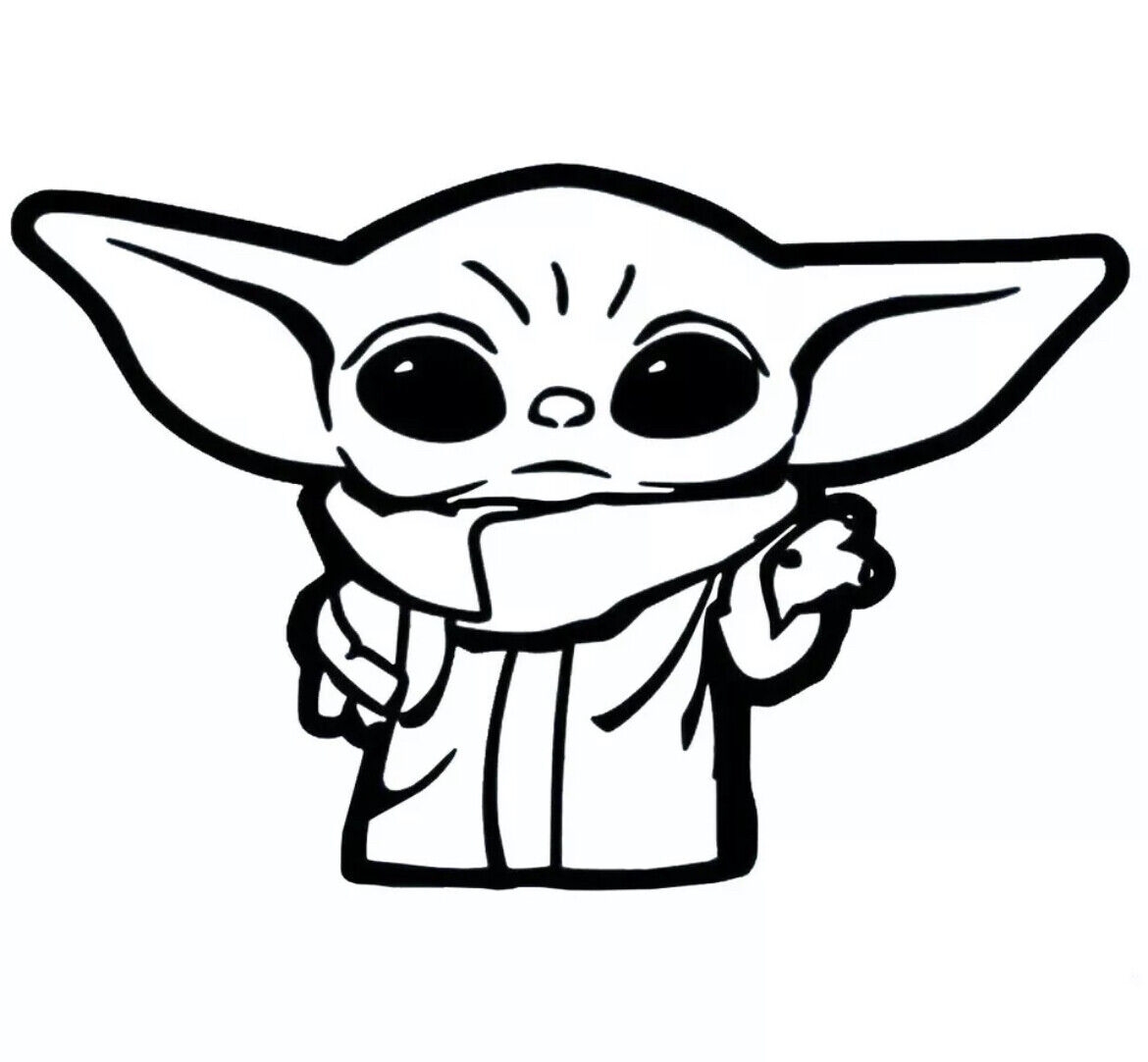 Baby Yoda Vinyl Decal Car Window Sticker Star Wars EBay