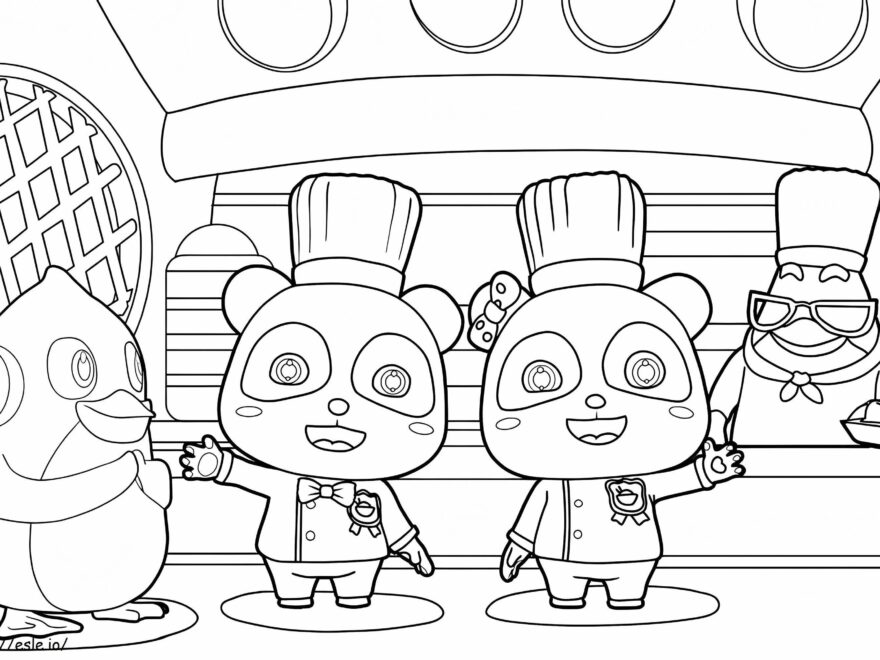 Babybus Cooking Coloring Page