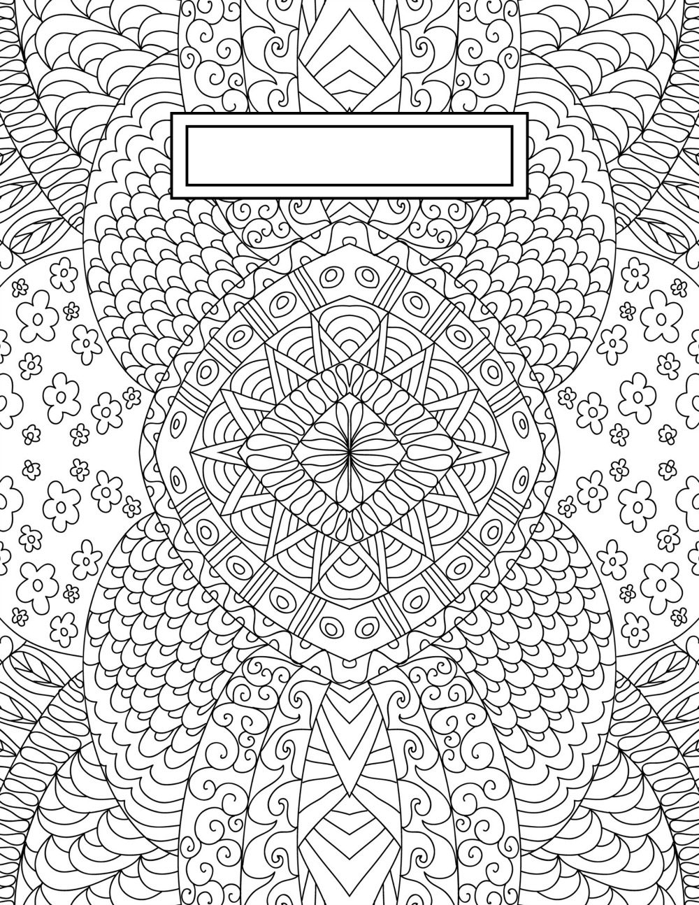Back To School Binder Cover Adult Coloring Pages