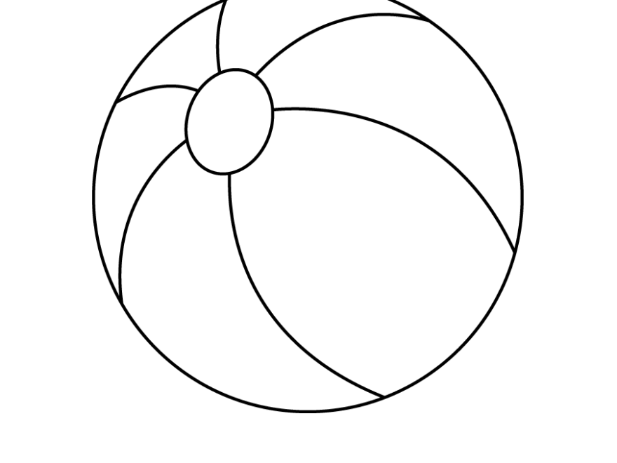 Ball Coloring Page Super Simple
