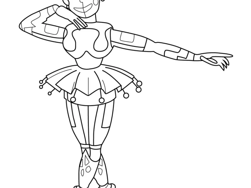 Ballora FNAF Coloring Page For Kids Free Five Nights At Freddy s Printable Coloring Pages Online For Kids ColoringPages101 Coloring Pages For Kids