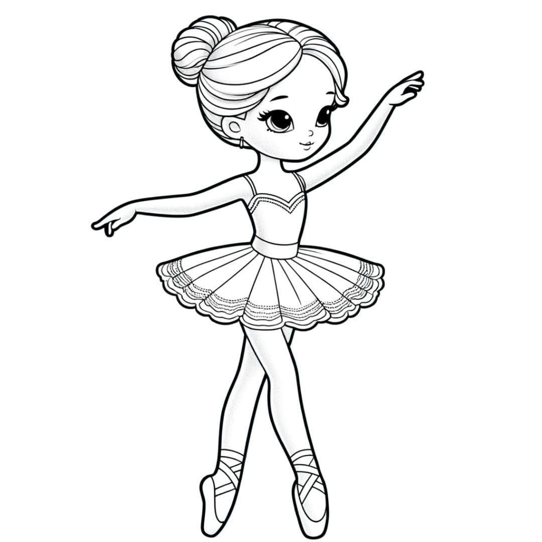 Barbie Star Dancer Coloring Page Barbie Star Dancer Coloring Page
