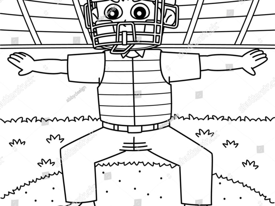 Baseball Umpire Coloring Page Kids Stock Vector Royalty Free 2518648207 Shutterstock