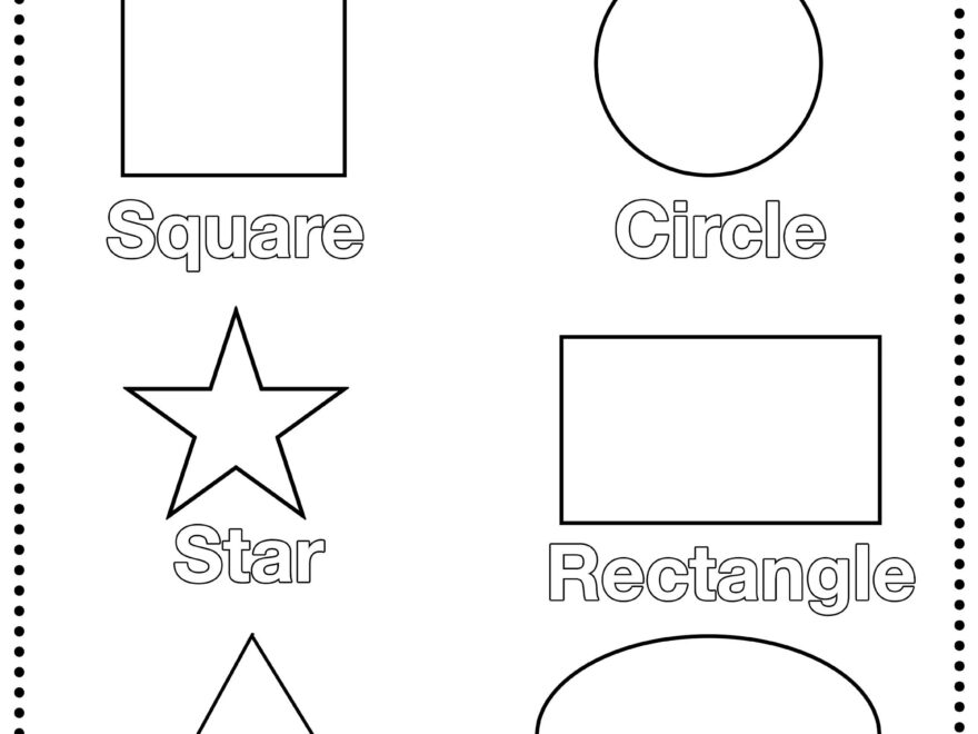 Basic Shape Kids Coloring Page Etsy