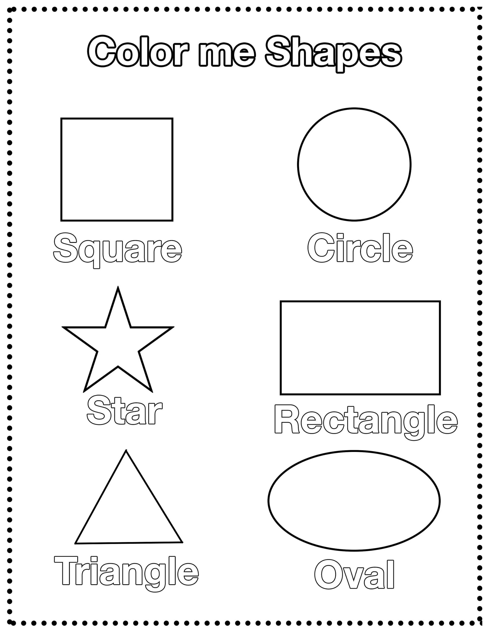 Basic Shape Kids Coloring Page Etsy Basic Shape Kids Coloring Page Etsy