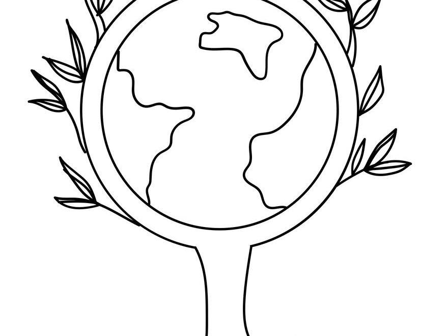 Beautiful Earth Day Drawing In EPS Illustrator JPG PSD PNG PDF SVG Download Template