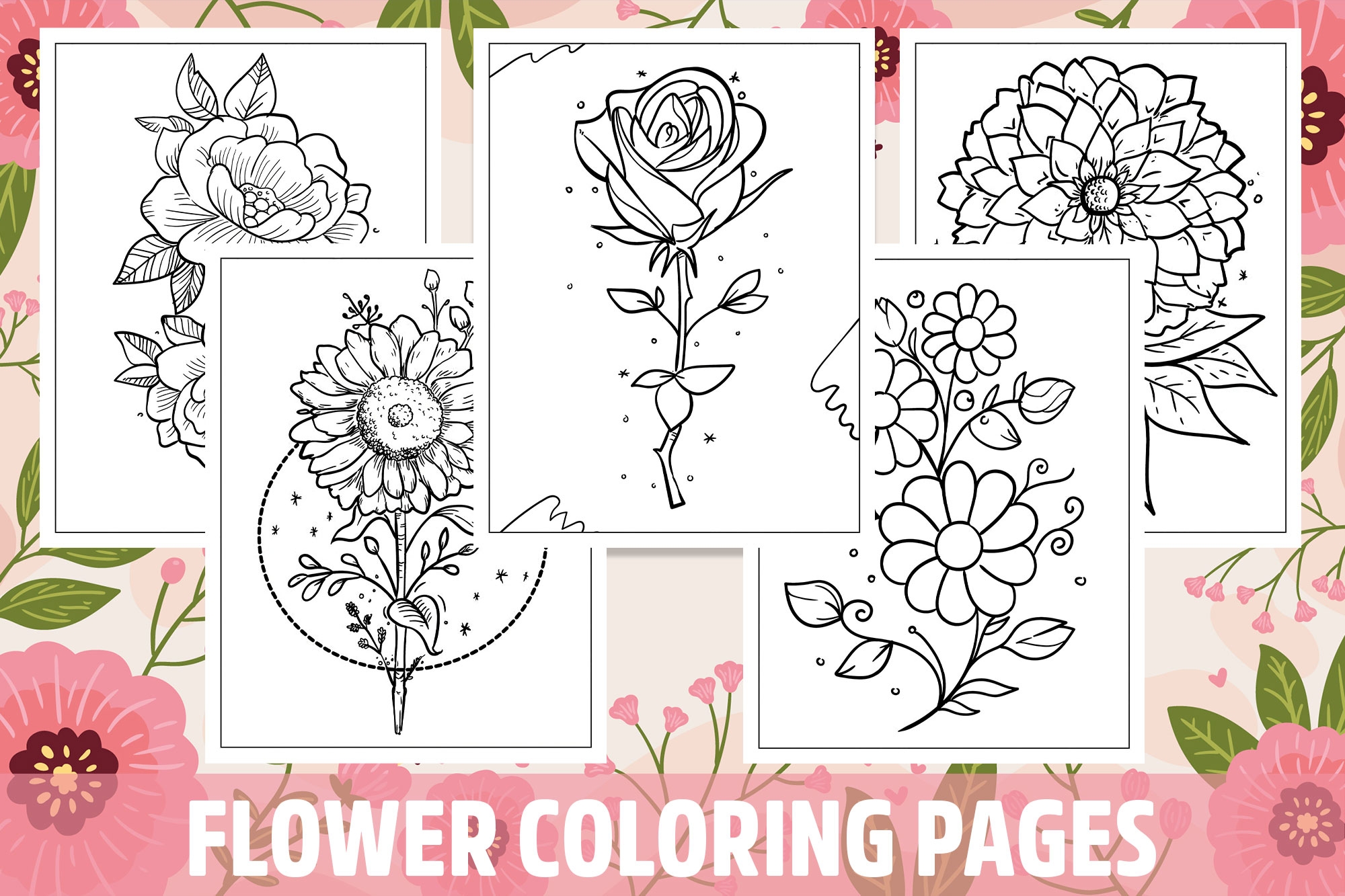Beautiful Flower Coloring Pages For Kids Girls Boys Teens Activity School Made By Teachers
