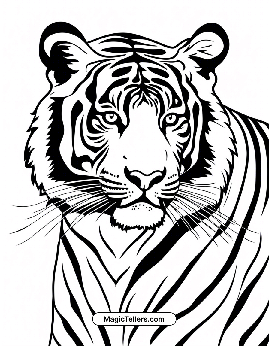 Bengal Tiger Coloring Page