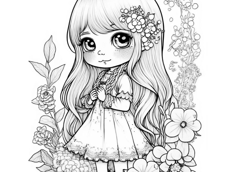 Best Seller Kawaii Girls Coloring Pages 40 Printable Pages Instant Download PDF Popular Etsy Coloring Etsy