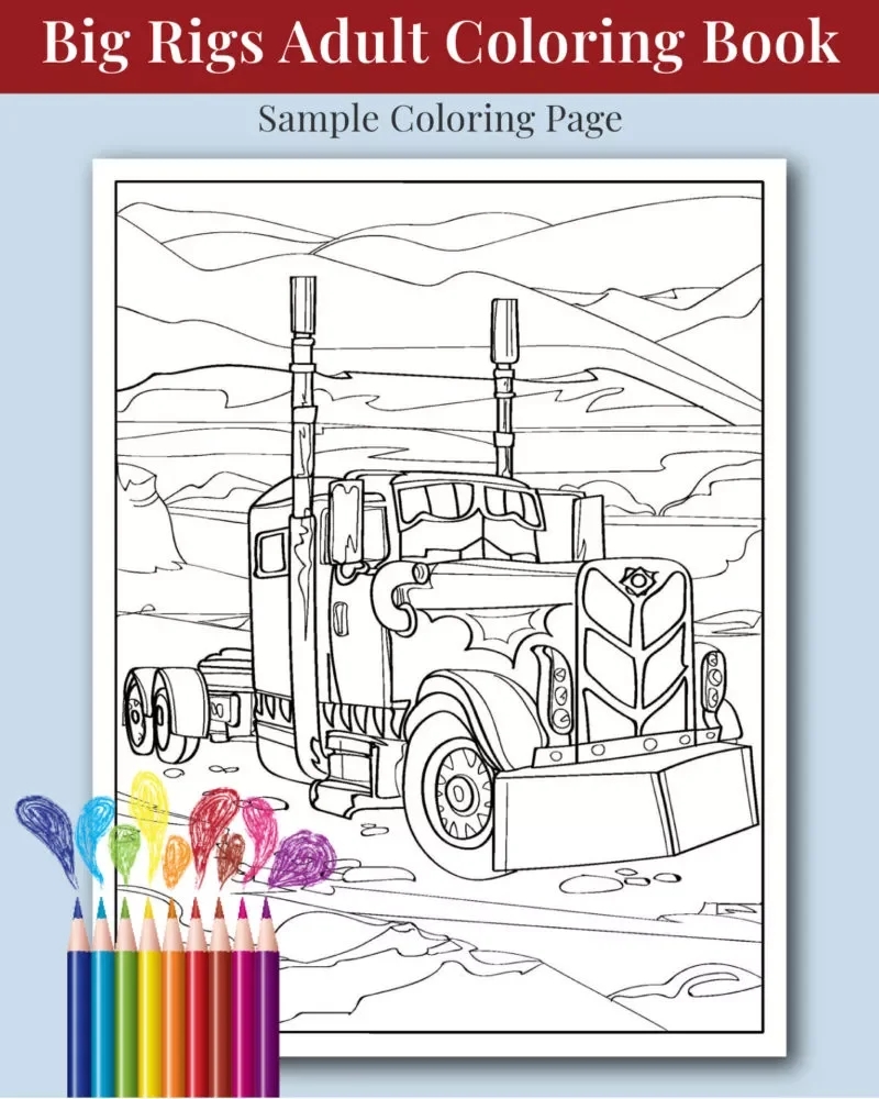 Peterbilt Truck Coloring Pages Peterbilt Truck Coloring Pages