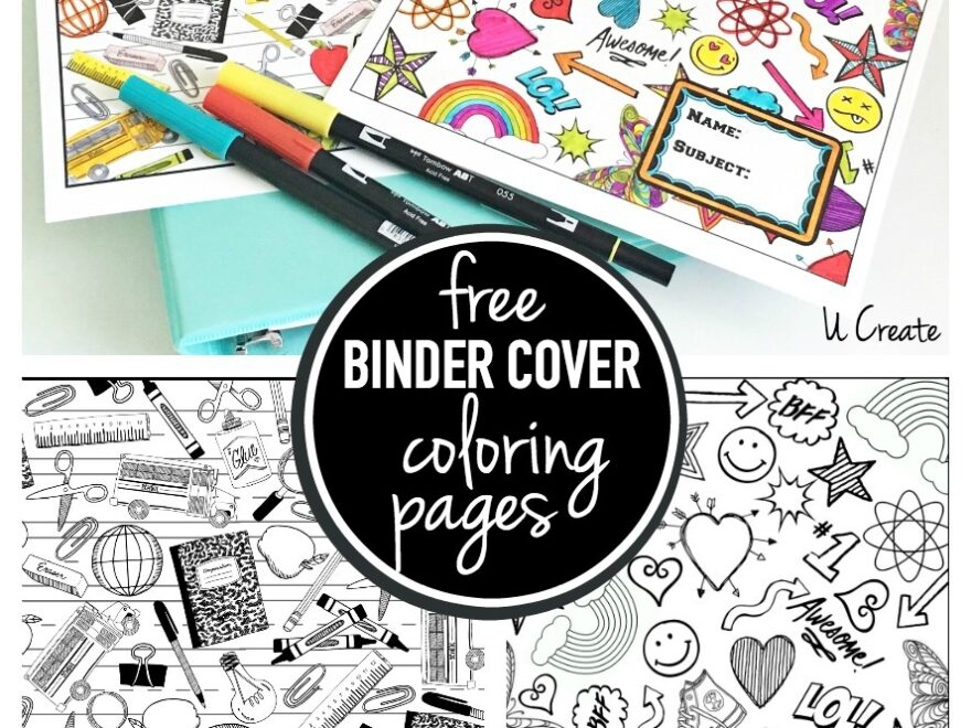 Binder Cover Coloring Pages