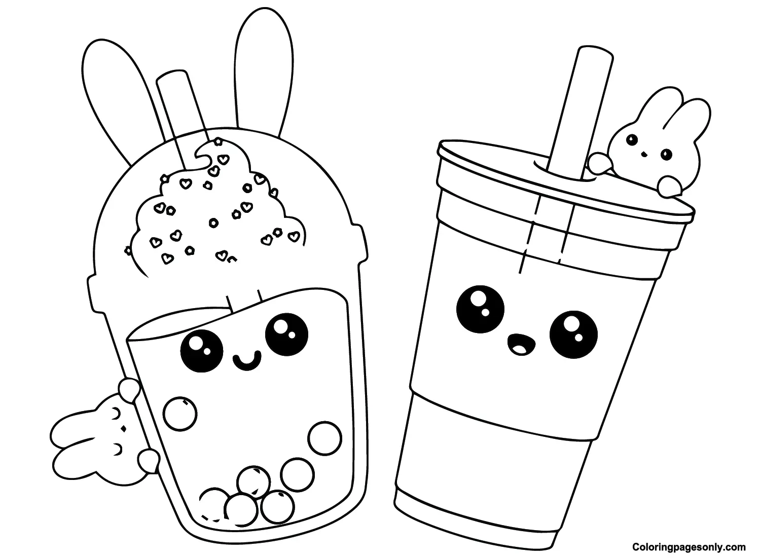 Boba Tea Coloring Pages To Print Free Printable Coloring Pages