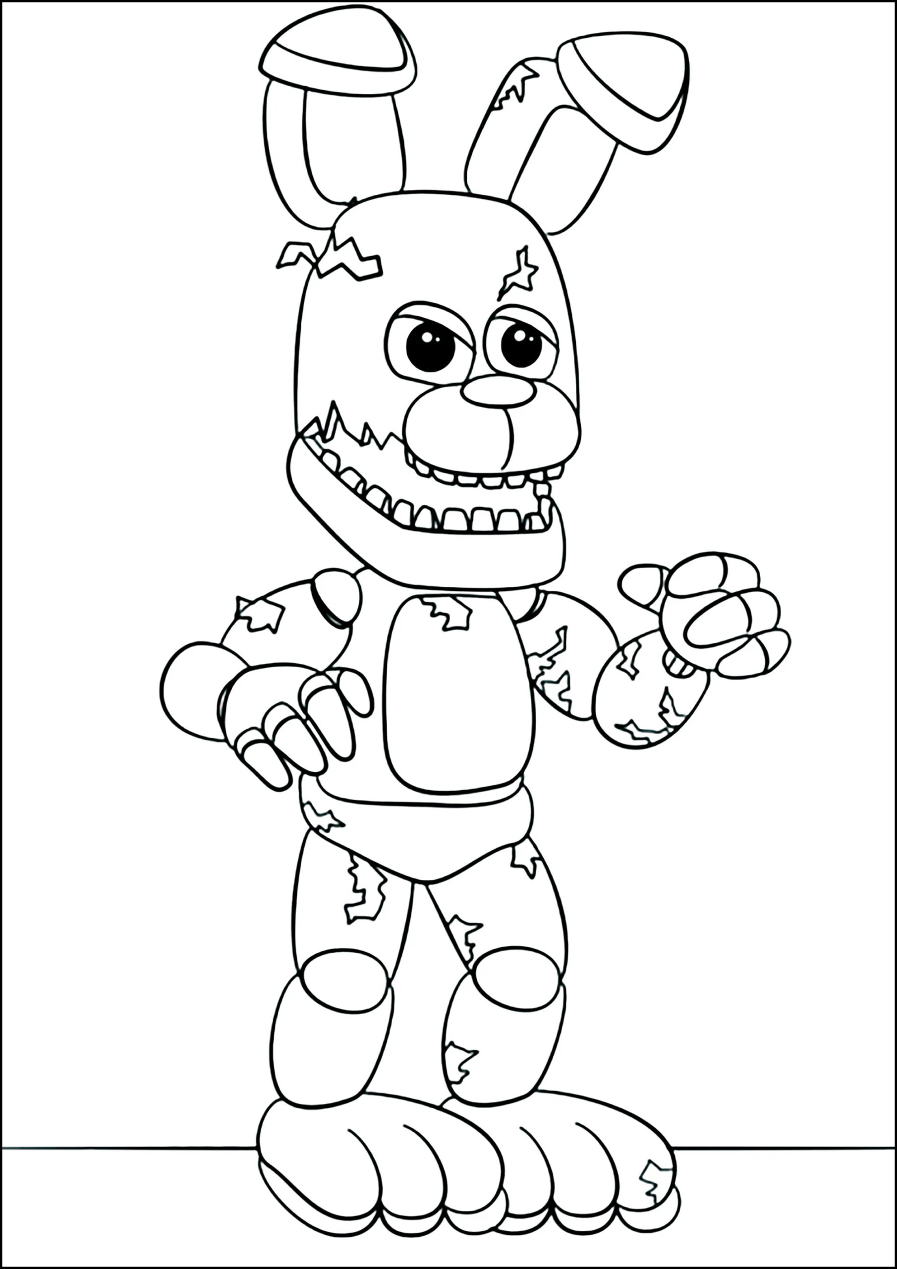 Bonnie From FNAF FNAF Coloring Pages