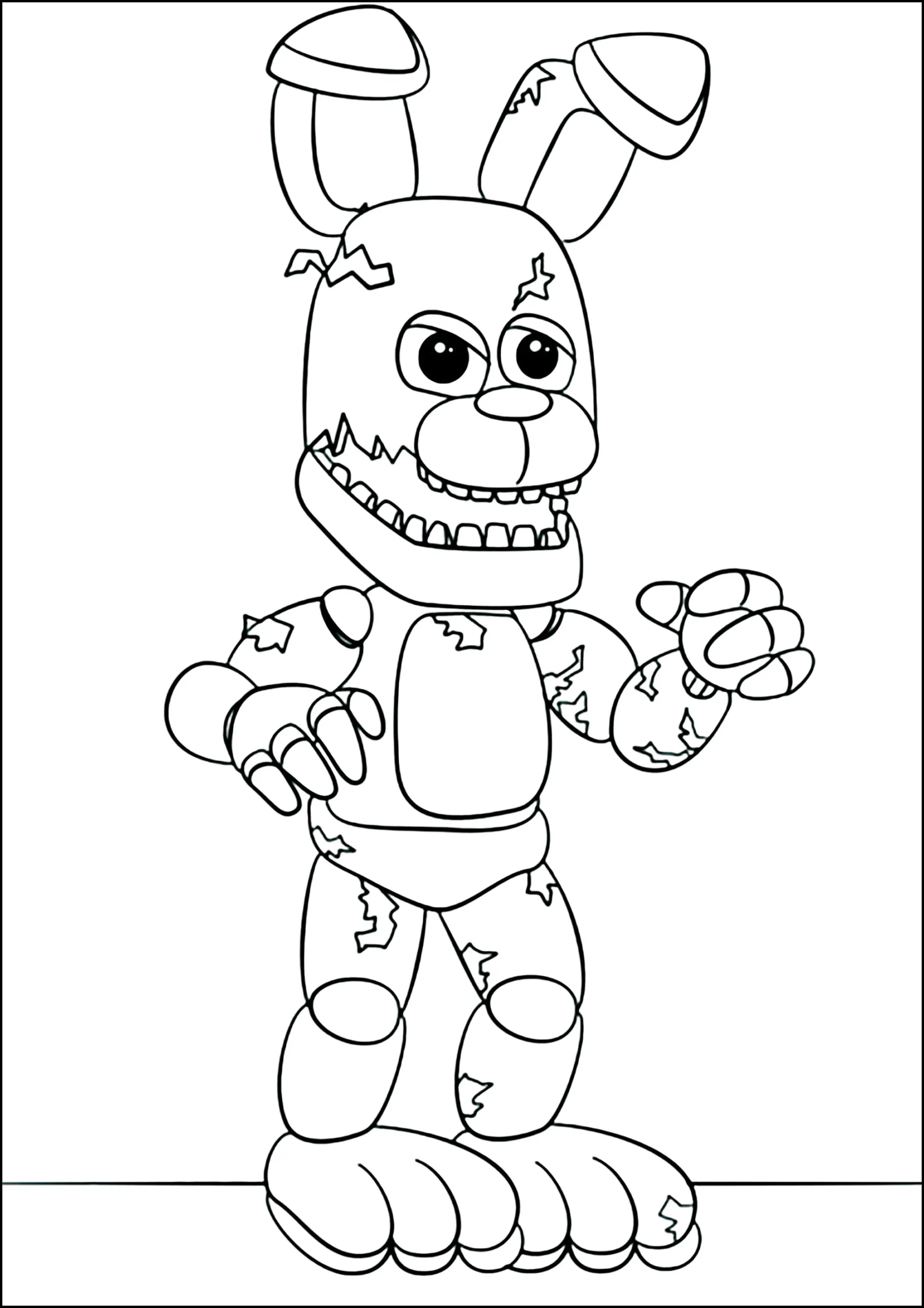 Bonnie From FNAF FNAF Coloring Pages