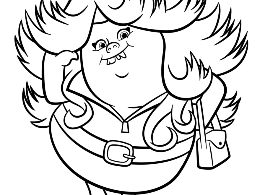 Bridget In Disguise Trolls Coloring Pages