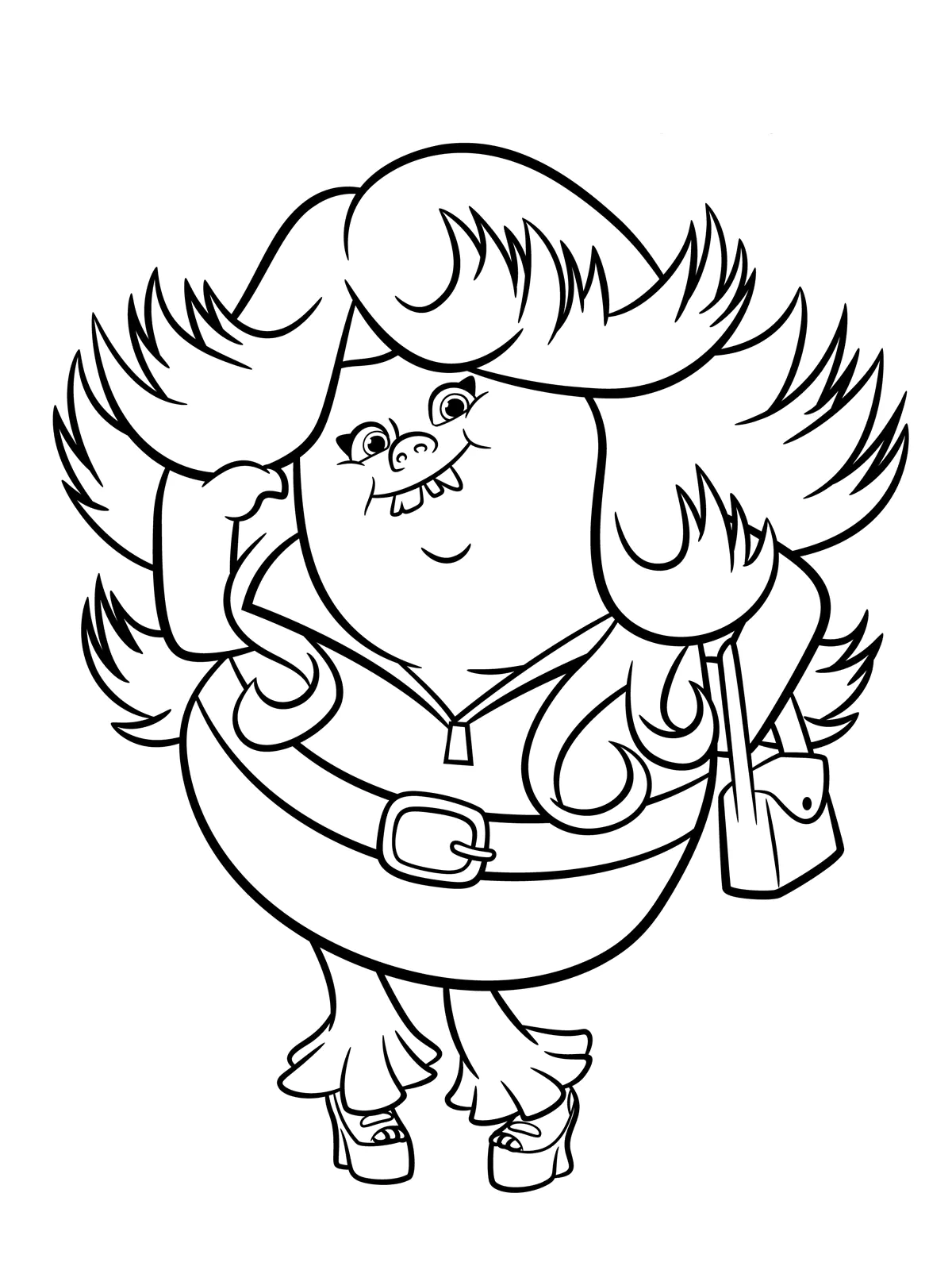 Bridget In Disguise Trolls Coloring Pages