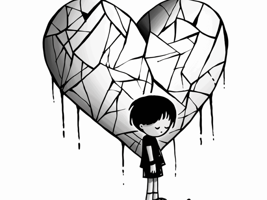Broken Heart Coloring Pages Free Printable