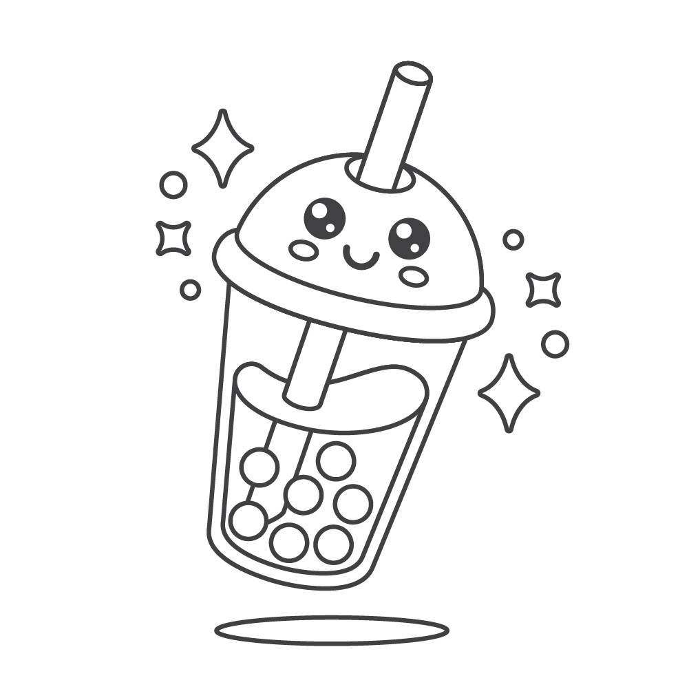 Bubble Tea Coloring Page Royalty free Stock Vector Images And Clip Art