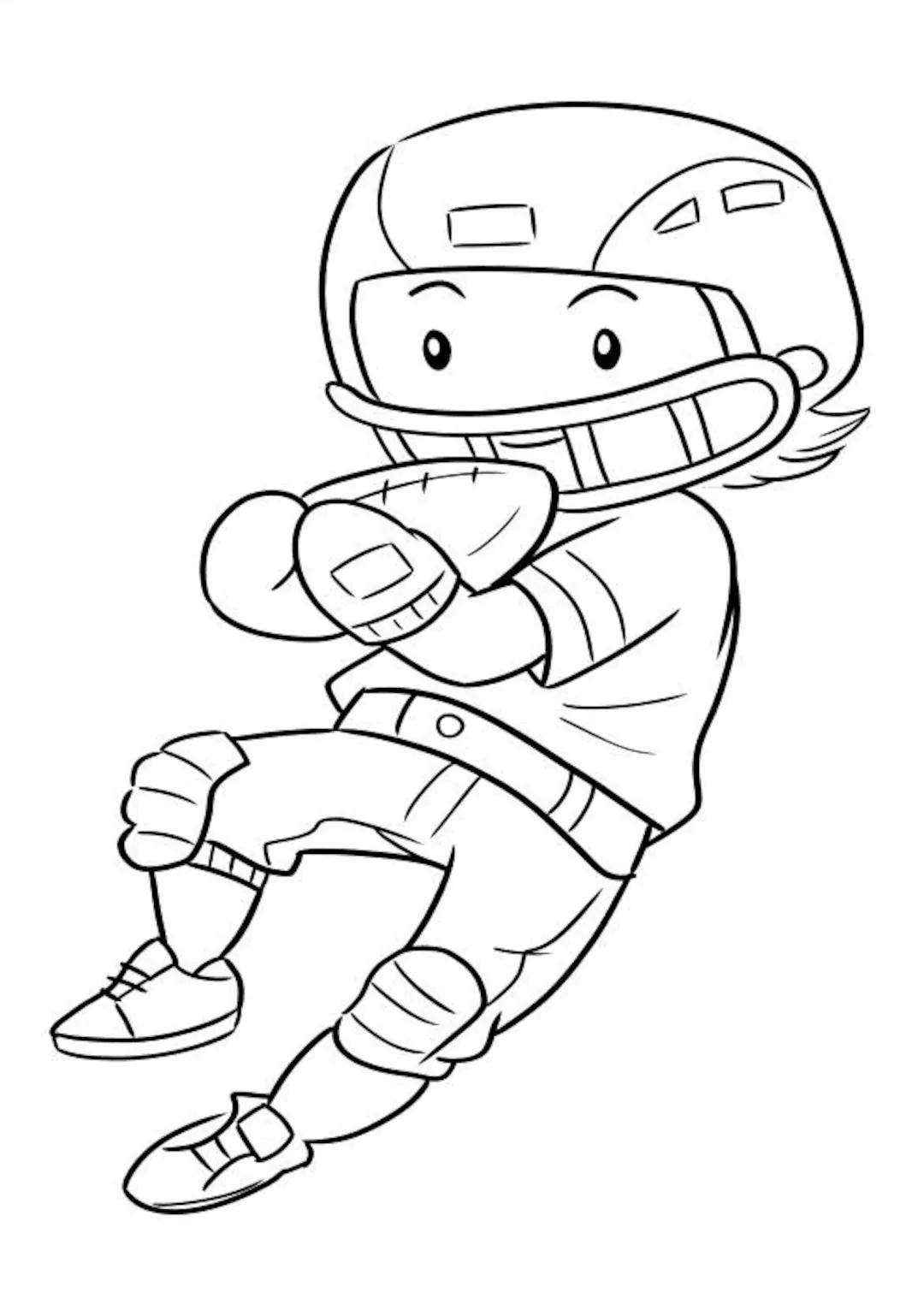 Cartoon Football Player Coloring Pages