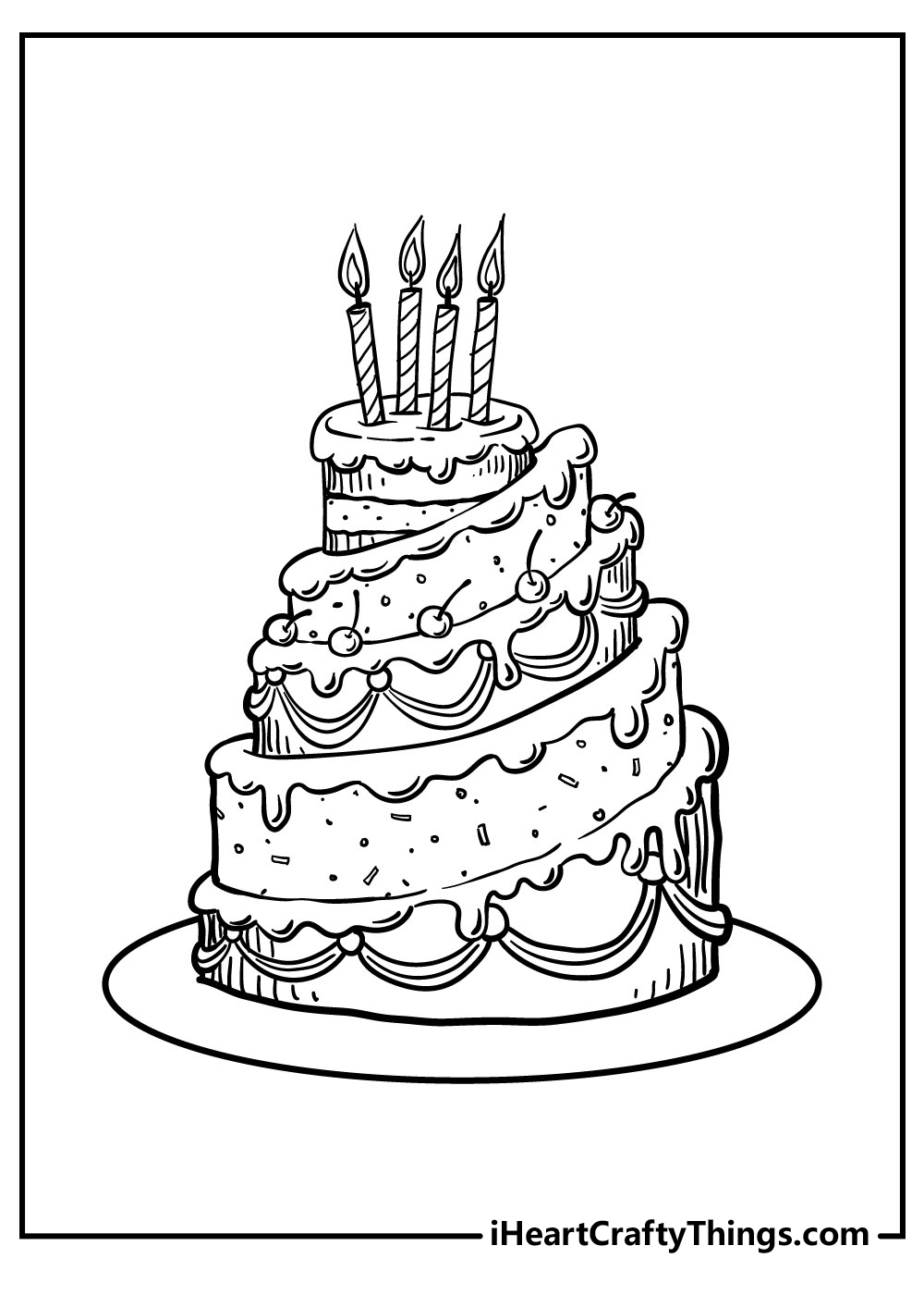Cute Cake Coloring Pages Cute Cake Coloring Pages