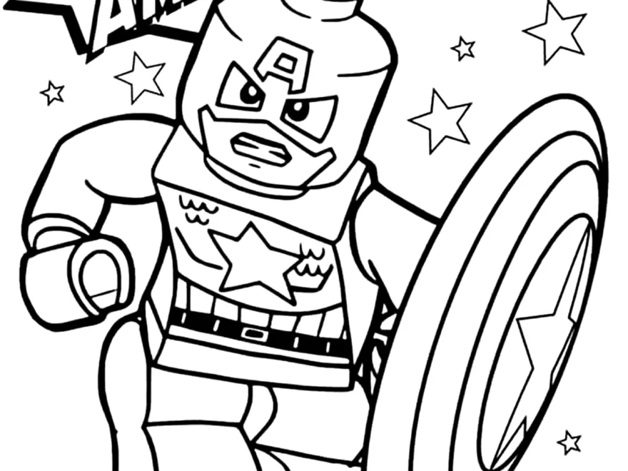 Captain America Lego Coloring Pages
