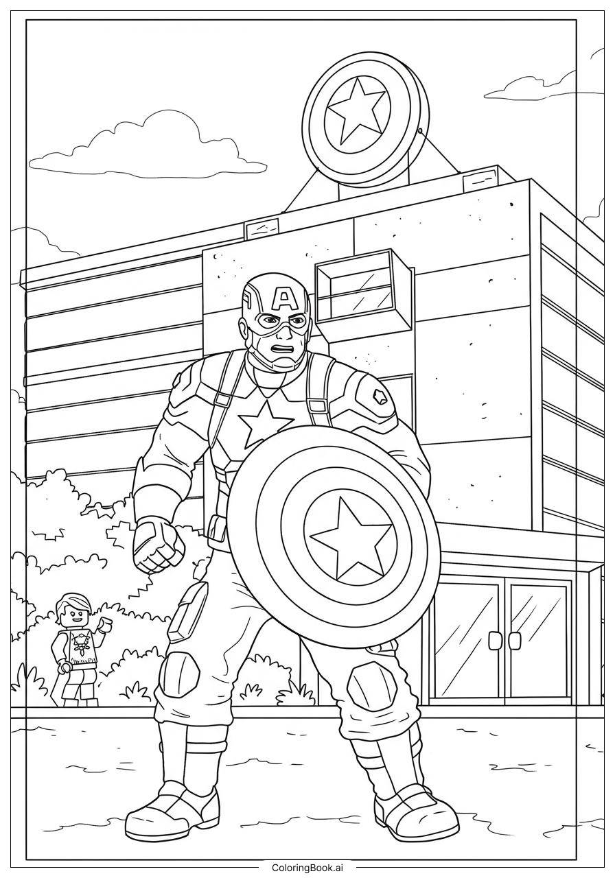 Lego Captain America Coloring Pages Lego Captain America Coloring Pages