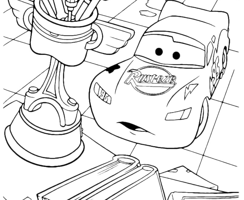 Cars Lightning McQueen Watch The Cup