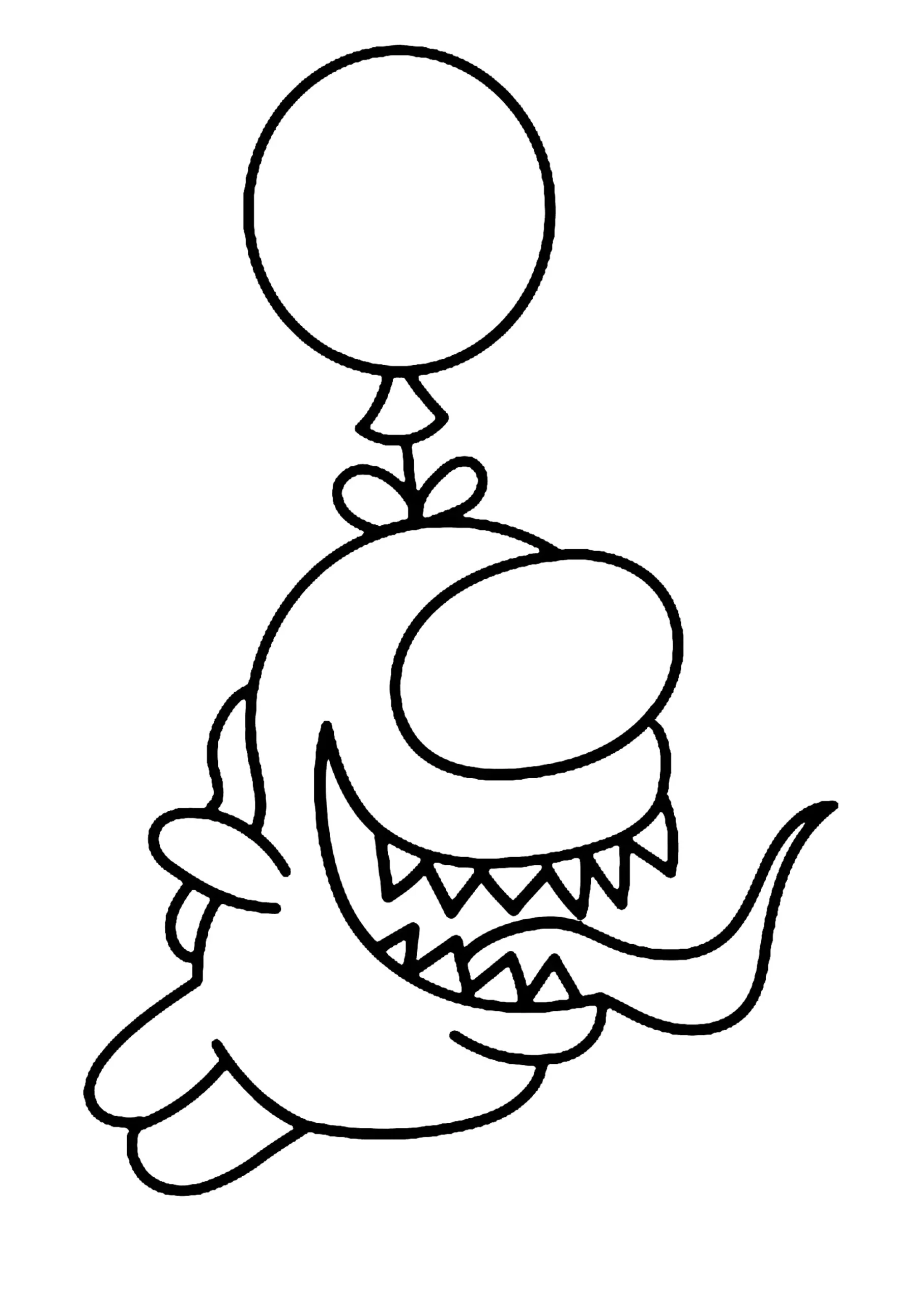 Character Flying Away With A Baloon Among Us Coloring Pages Character Flying Away With A Baloon Among Us Coloring Pages