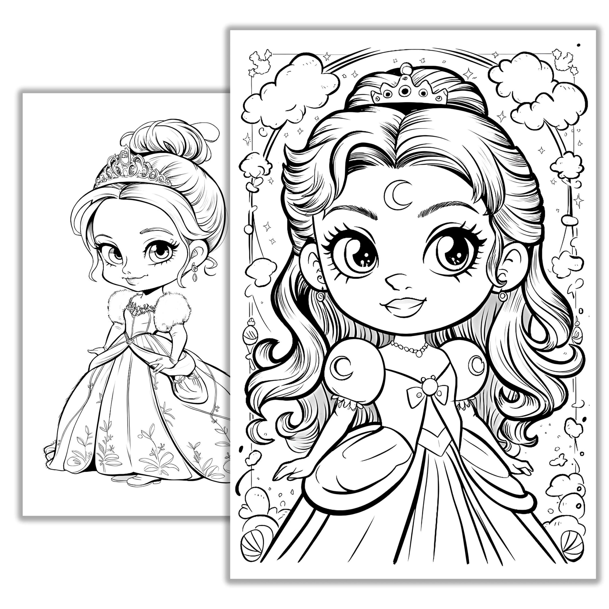 Chibi Princess Coloring Pages Cute Kawaii Royalty Printable Sheets For Kids Anime Style Coloring Book Instant Digital Download Etsy Chibi Princess Coloring Pages Cute Kawaii Royalty Printable Sheets For Kids Anime Style Coloring Book Instant Digital Download Etsy