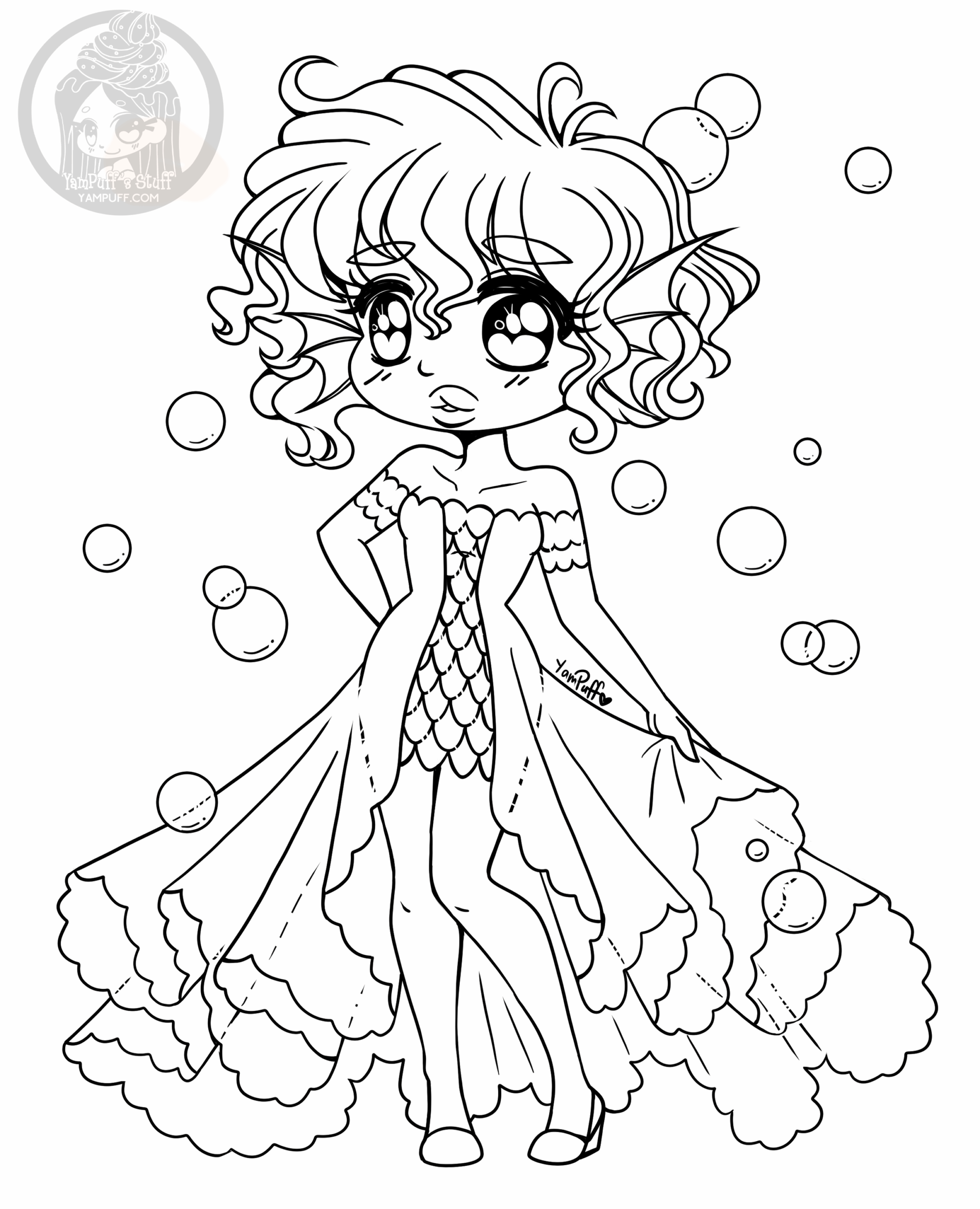 Chibis Free Chibi Coloring Pages YamPuff s Stuff
