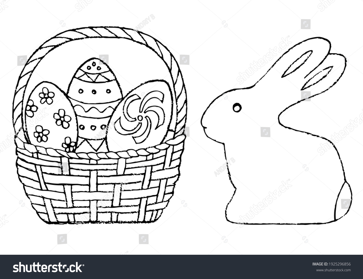 Chocolate Easter Bunny Eggs Basket Doodle Stock Vector Royalty Free 1925296856 Shutterstock Chocolate Easter Bunny Eggs Basket Doodle Stock Vector Royalty Free 1925296856 Shutterstock