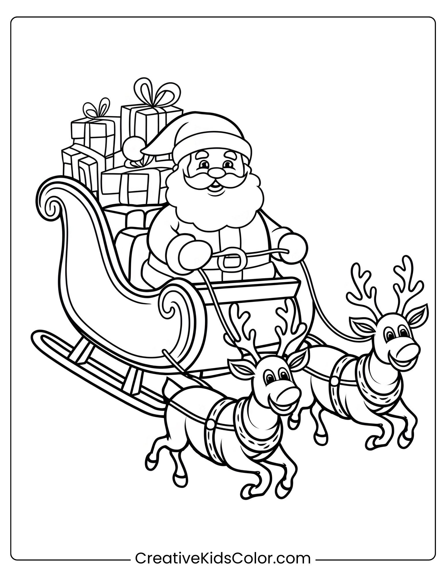 Halloween Santa Coloring Pages