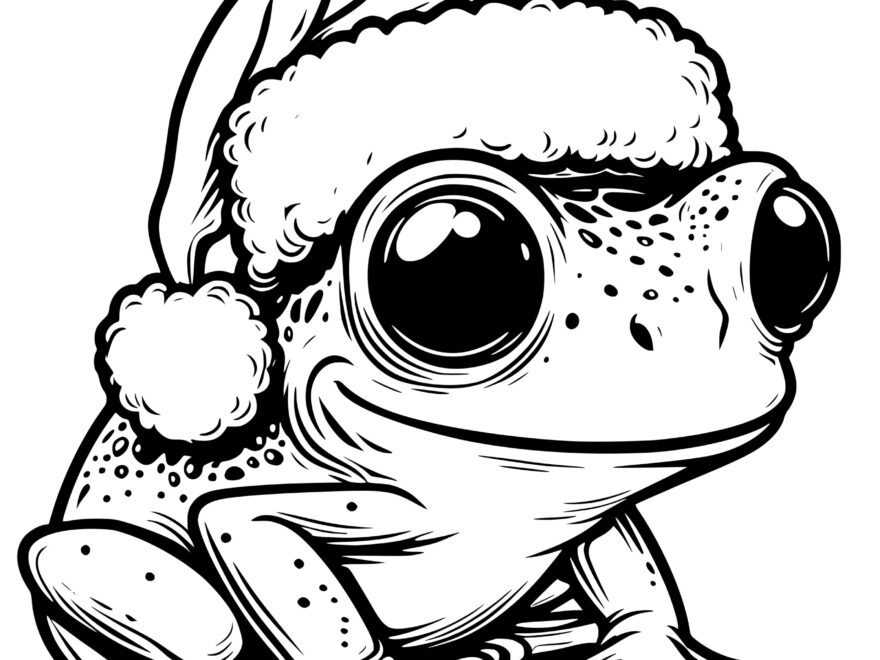 Christmas Frog Instant Download SVG PNG DXF For Cricut Silhouette Laser Machines