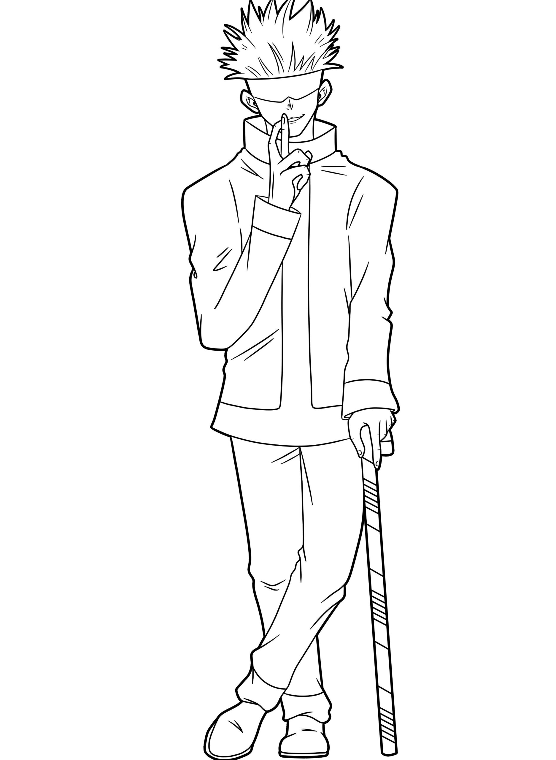 Gojo Drawing Coloring Pages