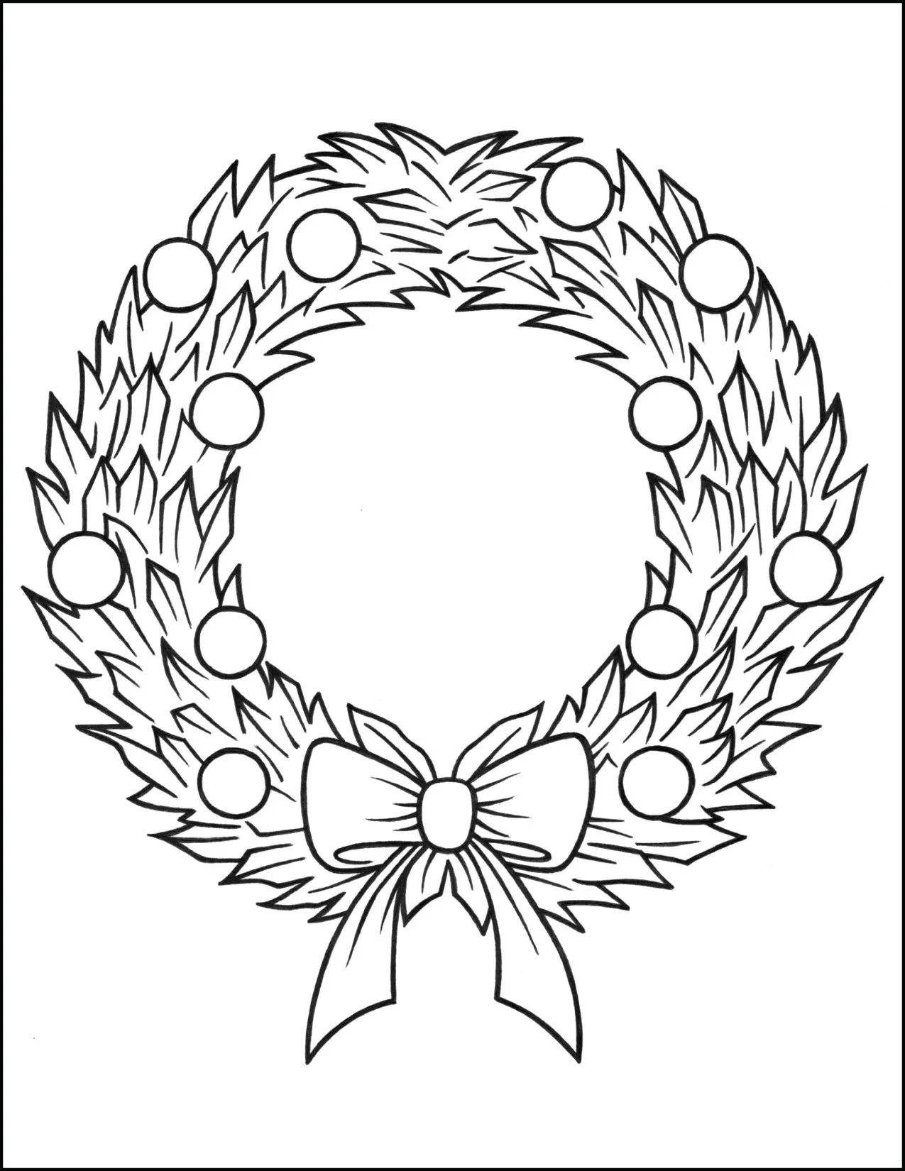Christmas Wreath Coloring Page Christmas Coloring Pages Christmas Wreath Coloring Page Christmas Coloring Pages