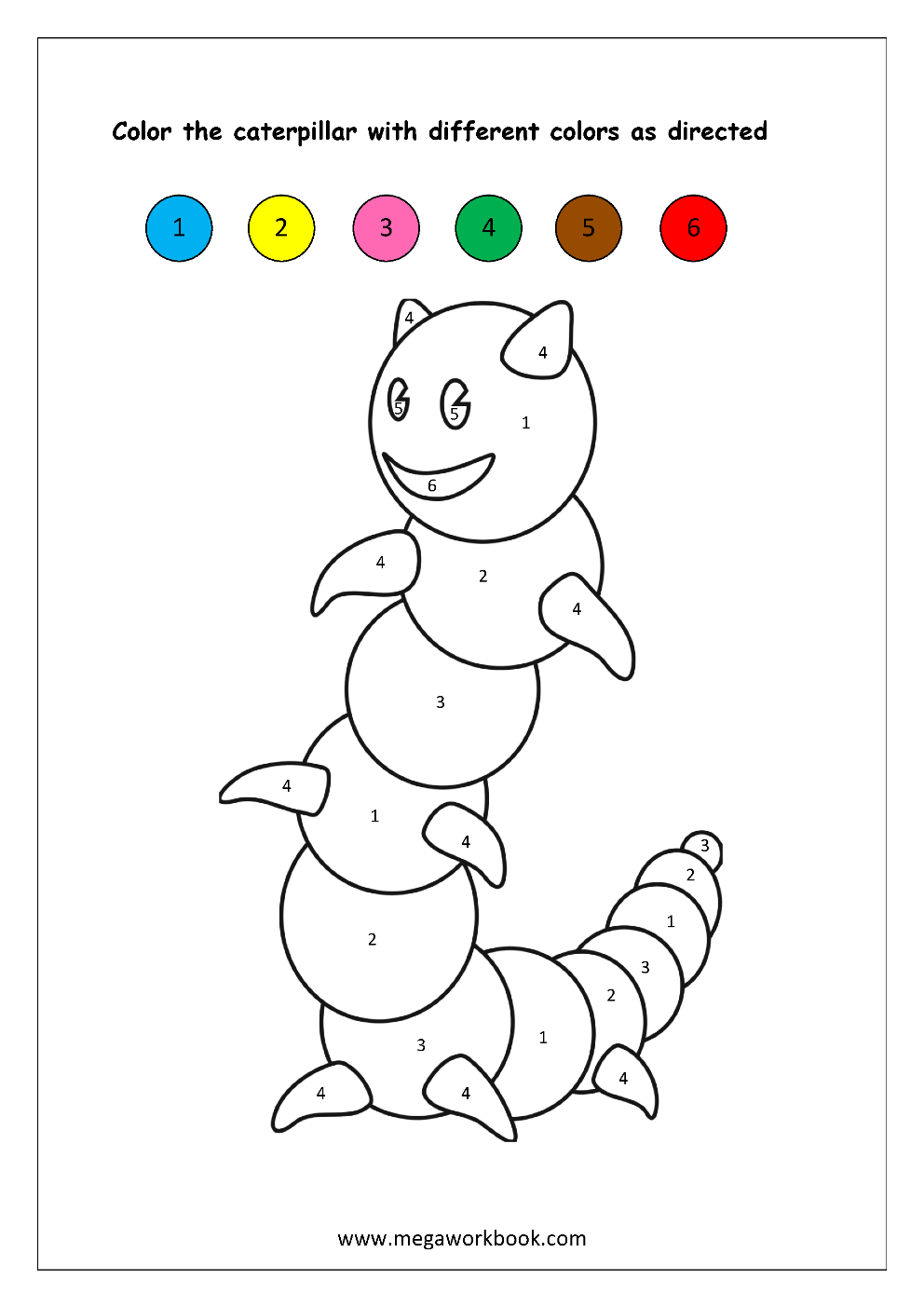 Color By Number Coloring Pages Color By Number Printables For Kids MegaWorkbook