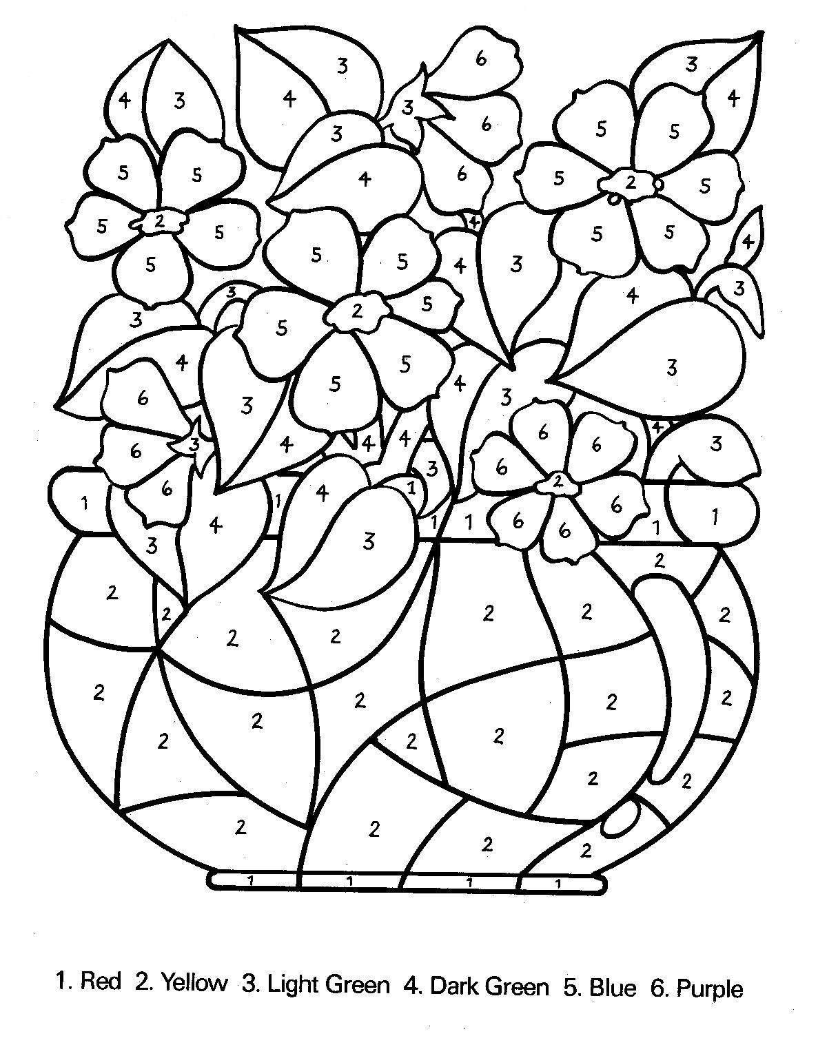 Color By Number Coloring Pages To Download And Print For Free