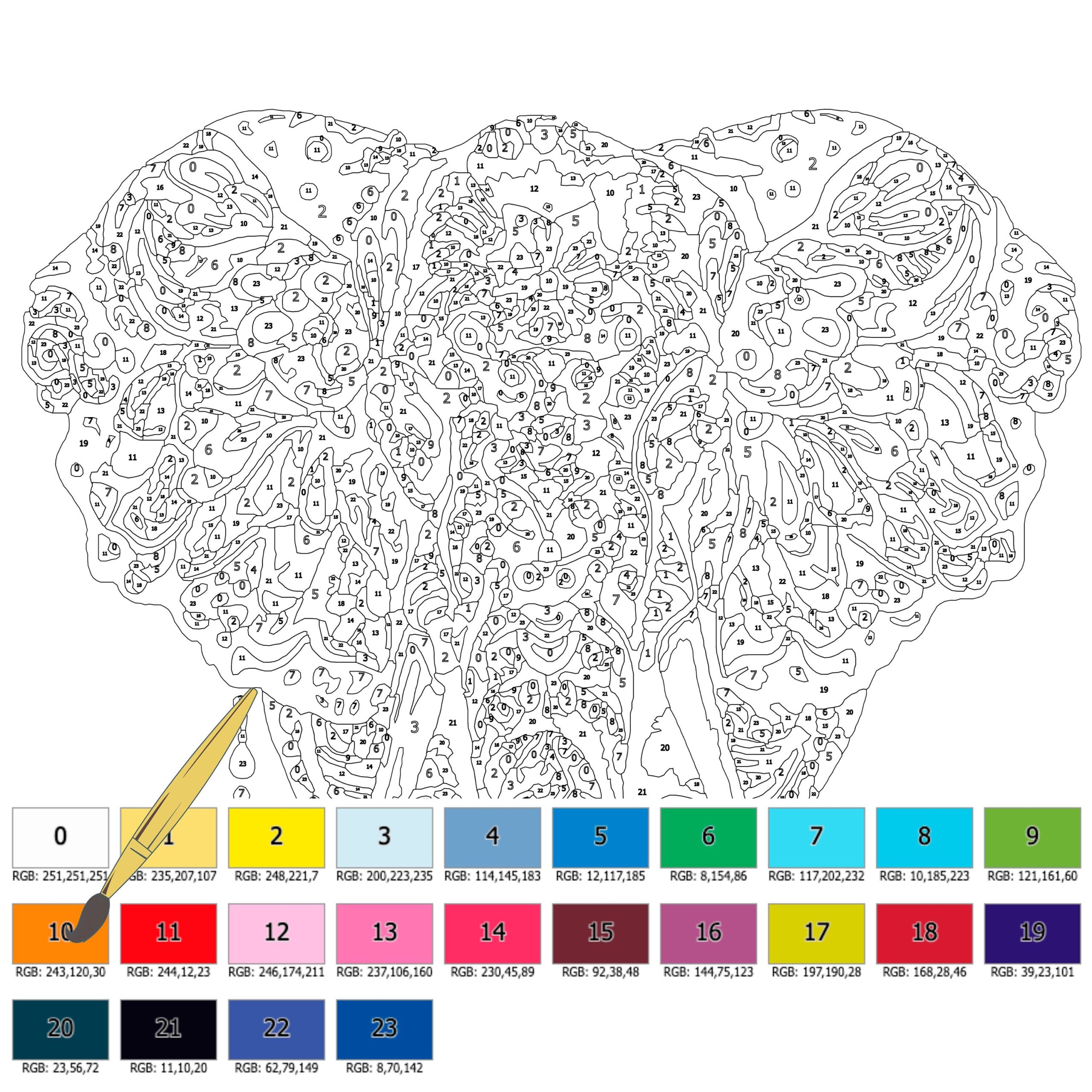 Color By Number Coloring Pages Printable Adult Color By Number Coloring Pages Printable Adult
