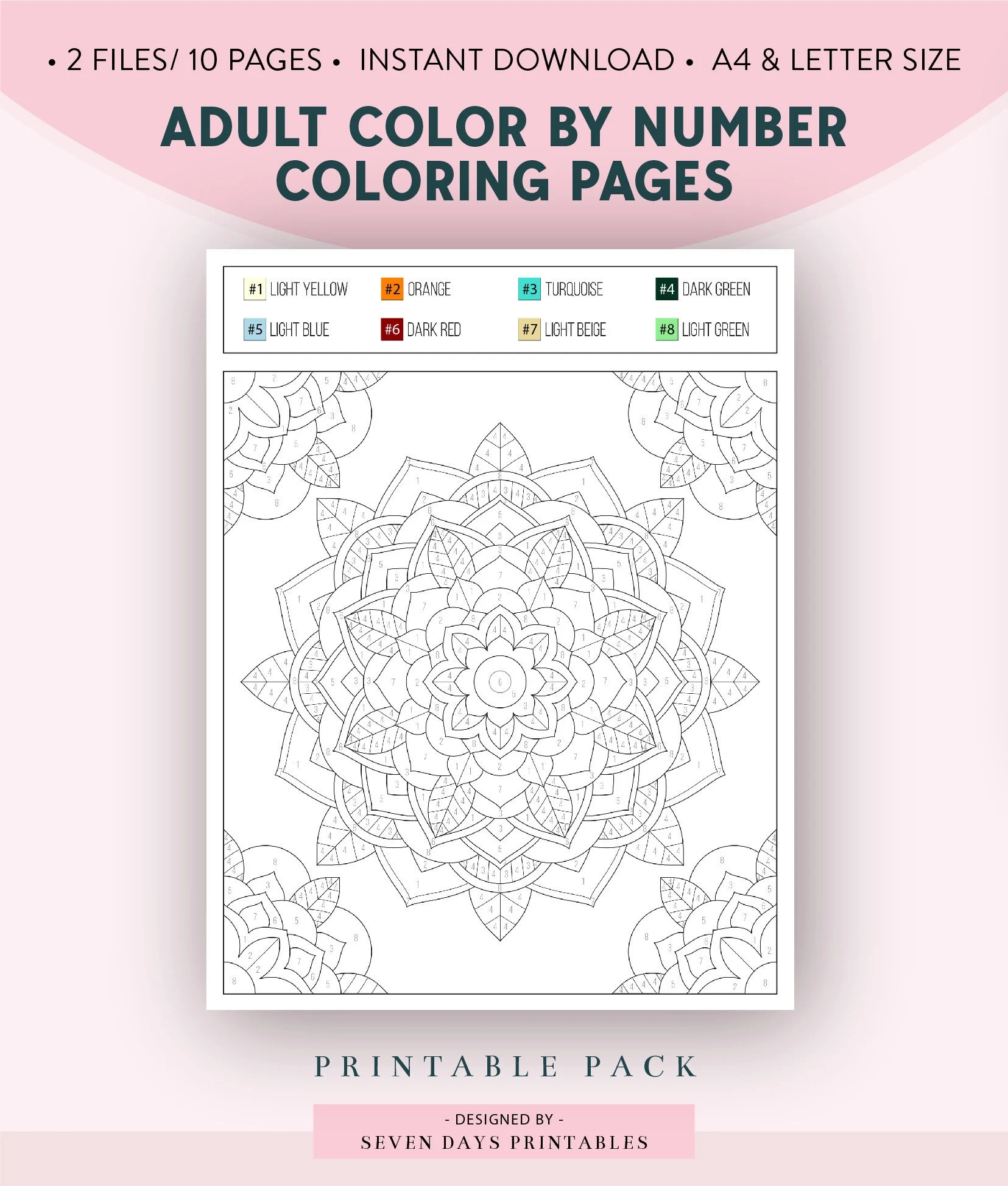 Color By Numbers For Adults Color By Numbers Mandela Pattern Printable Printable Coloring Pages Adult Instant Download A4 Letter Size Etsy Color By Numbers For Adults Color By Numbers Mandela Pattern Printable Printable Coloring Pages Adult Instant Download A4 Letter Size Etsy