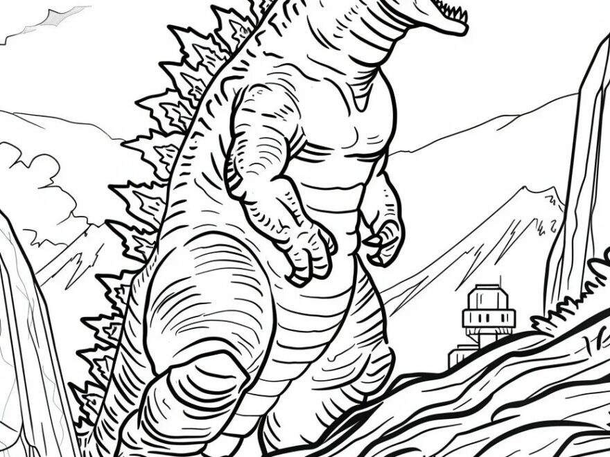 Color The Legendary Kaiju Over 200 Godzilla Coloring Pages Printable Digital Download Etsy