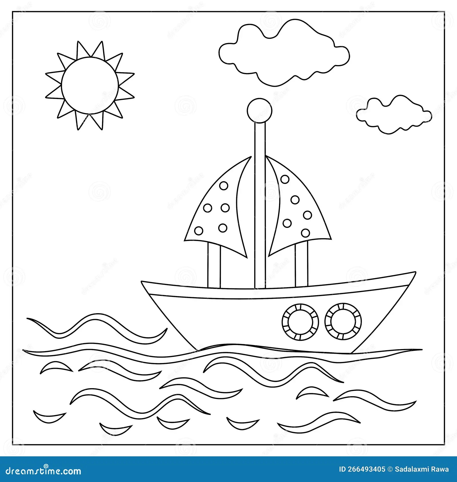 Color The Picture The Boat Stock Image Illustration Of Kids Coloring 266493405 Color The Picture The Boat Stock Image Illustration Of Kids Coloring 266493405