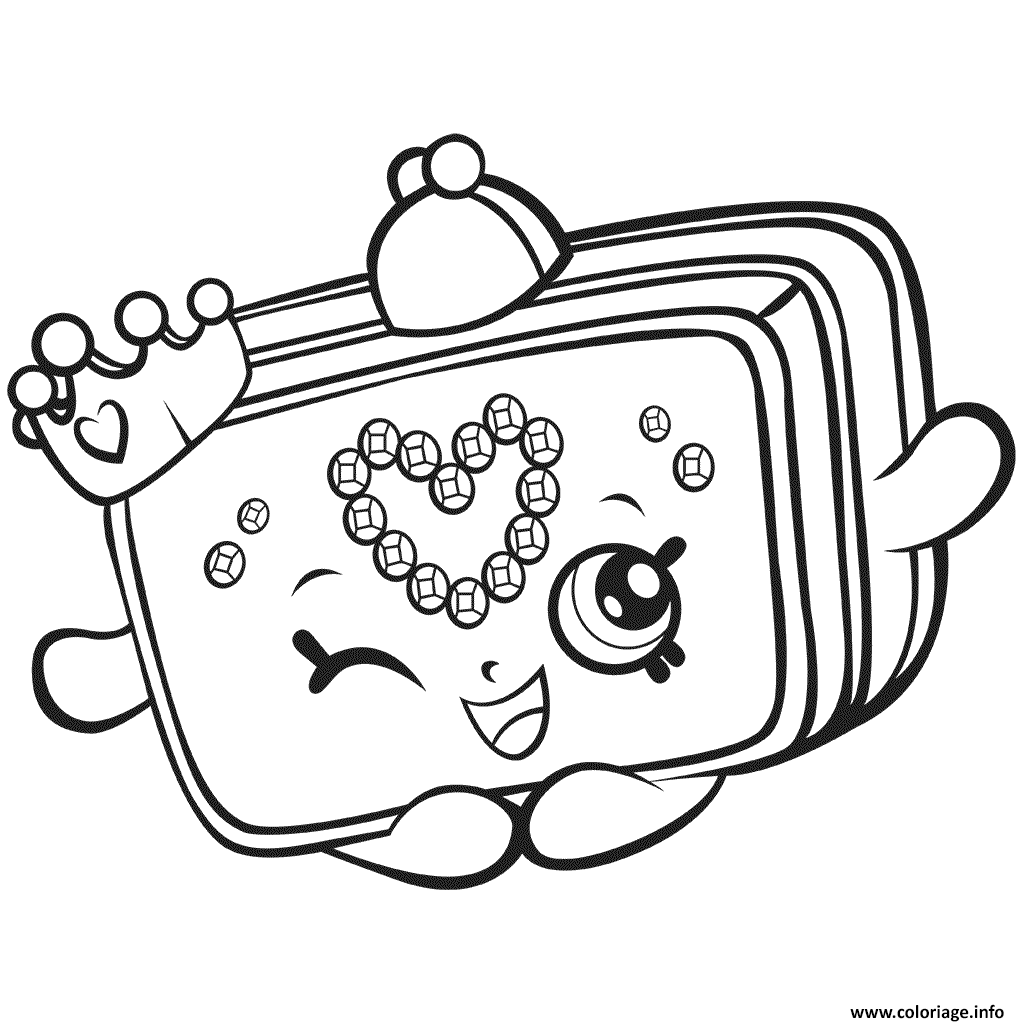 Coloriage Saison 7 Shopkins Princess Purse Dessin Shopkins Imprimer