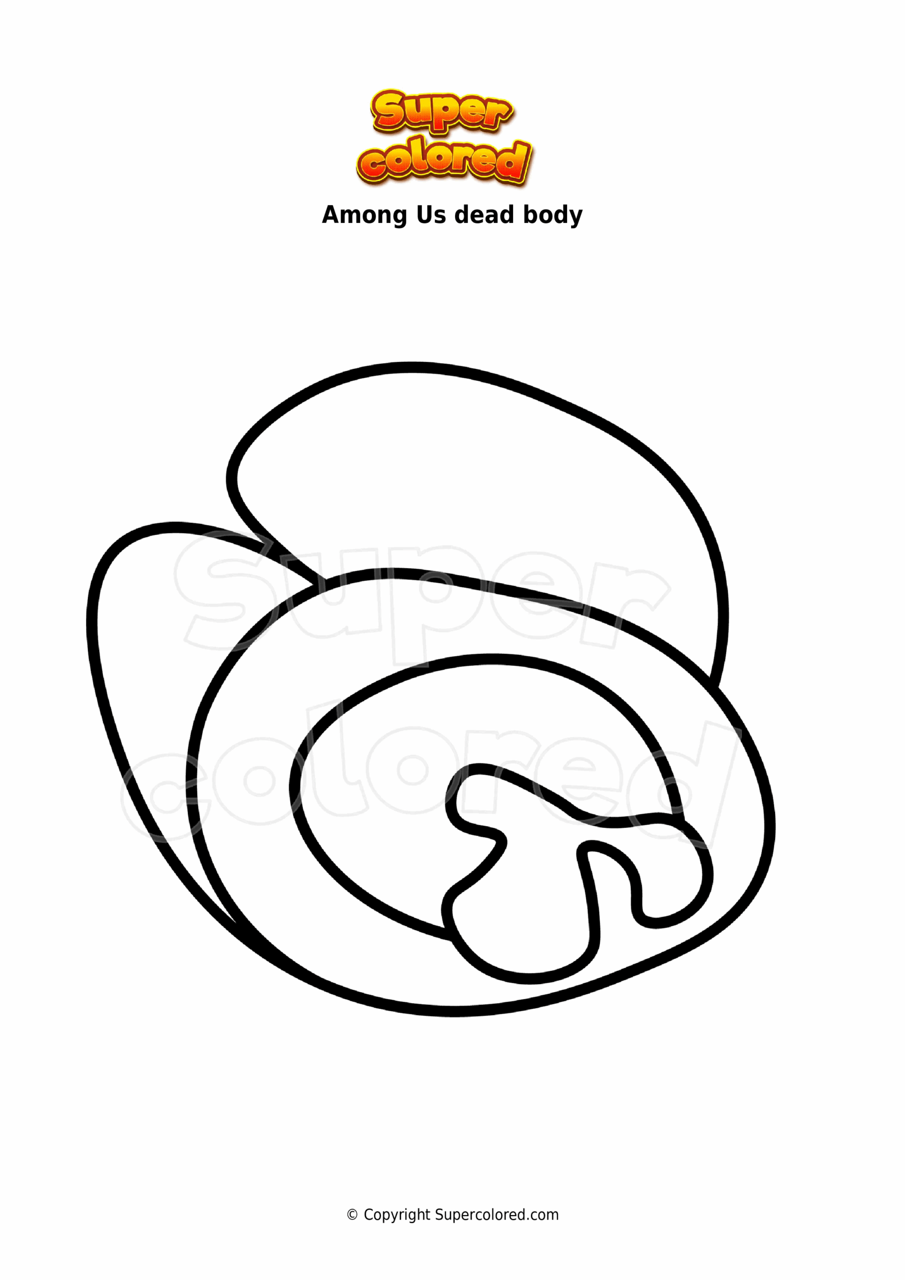 Coloring Page Among Us Dead Body Supercolored Coloring Page Among Us Dead Body Supercolored