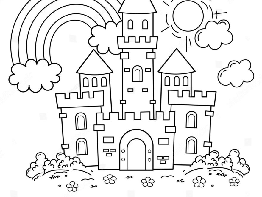 Coloring Page Castle Over 8 500 Royalty Free Licensable Stock Illustrations Drawings Shutterstock