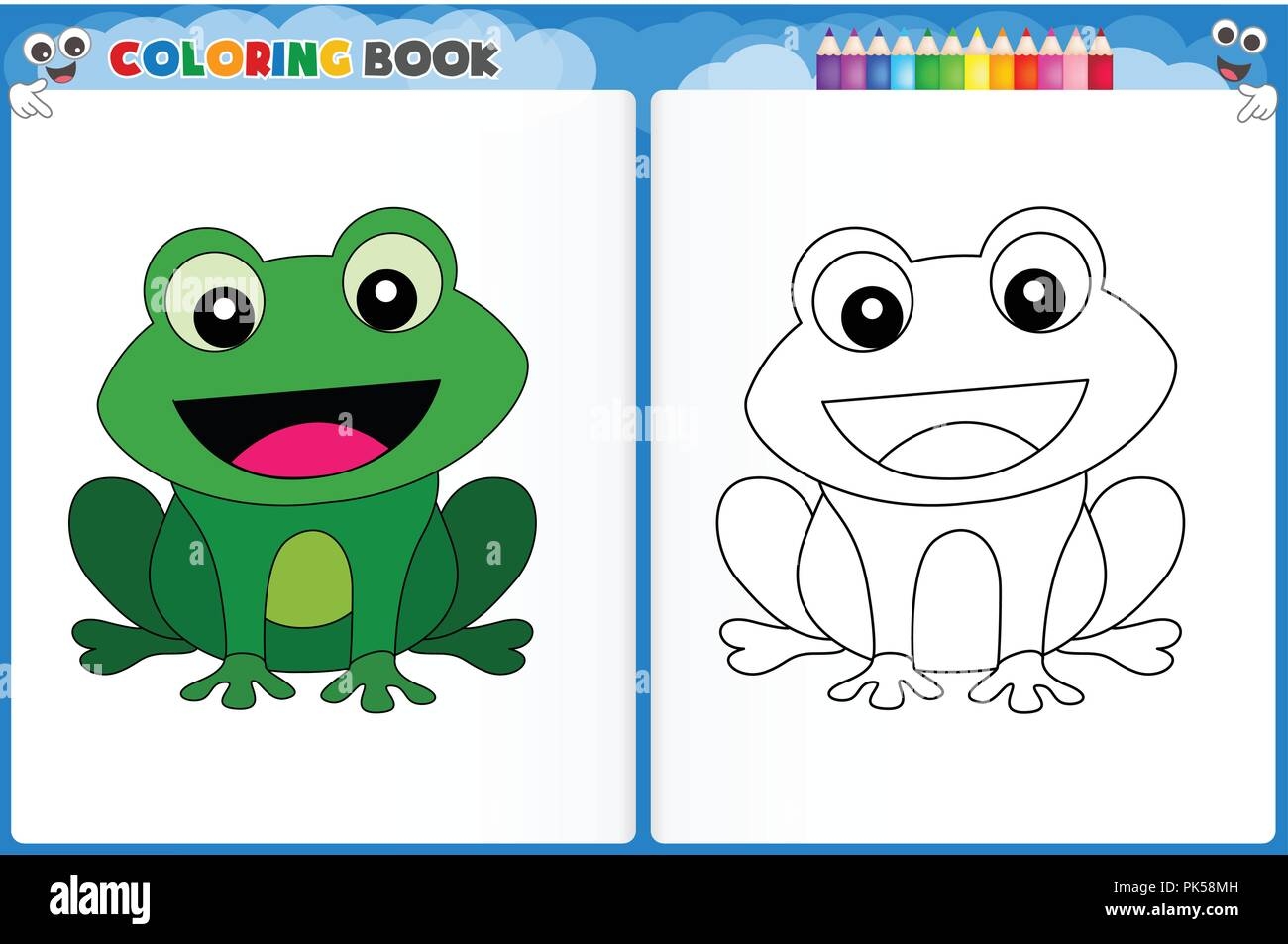 Coloring Page Cute Frog With Colorful Sample Printable Worksheet For Preschool Kindergarten Kids To Improve Basic Coloring Skills Stock Vector Image Art Alamy Coloring Page Cute Frog With Colorful Sample Printable Worksheet For Preschool Kindergarten Kids To Improve Basic Coloring Skills Stock Vector Image Art Alamy