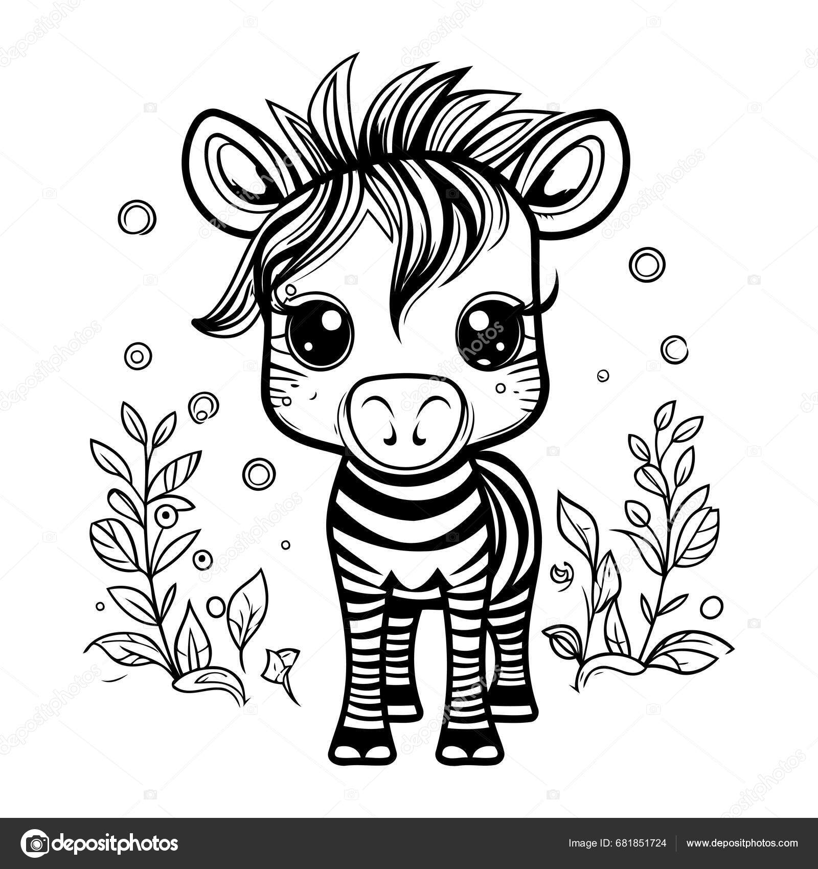 Coloring Page Cute Zebra Coloring Book Children Stock Vector By ibrandify 681851724 Coloring Page Cute Zebra Coloring Book Children Stock Vector By ibrandify 681851724