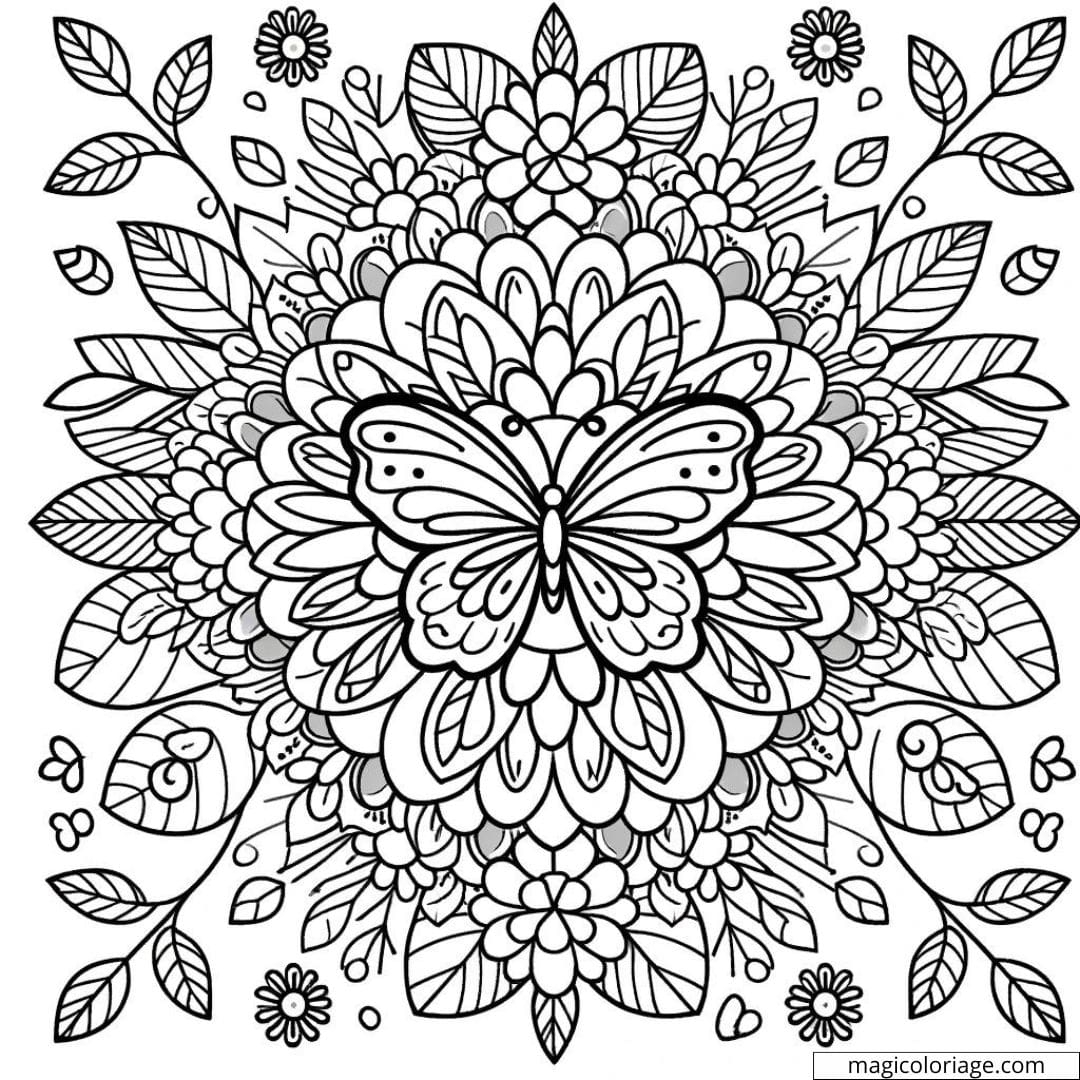 Flower Mandala Art Coloring Pages