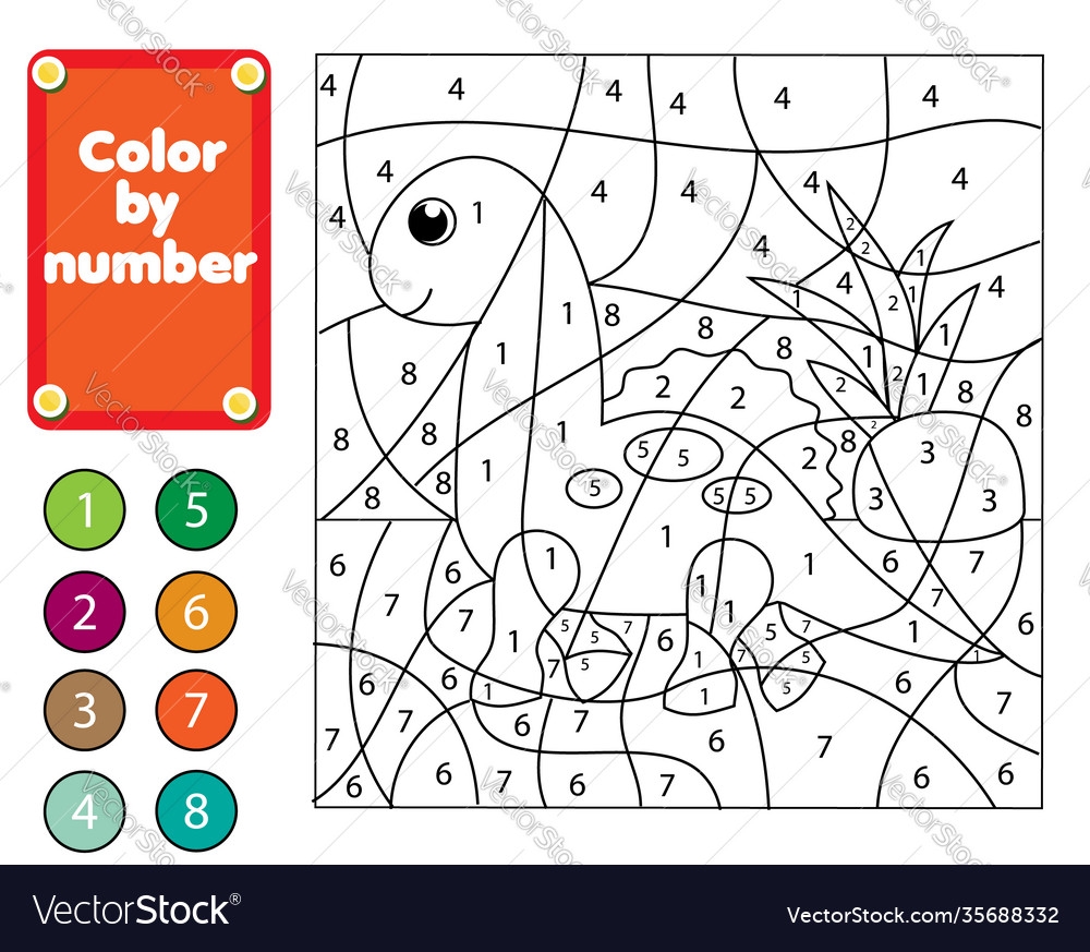 Coloring Page For Kids Educational Children Game Vector Image